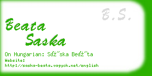 beata saska business card